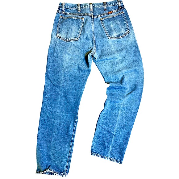 Vintage Rustler Denim Blue Jeans Faded 